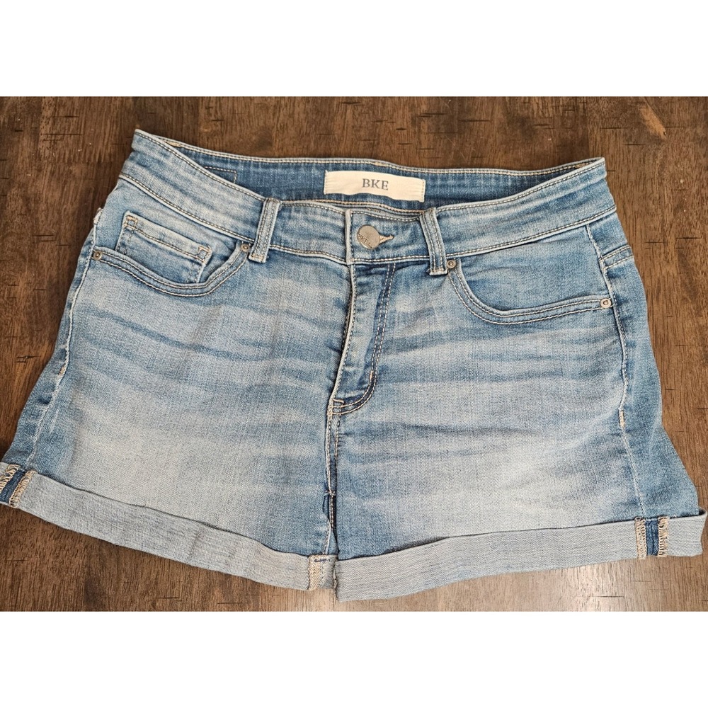 BKE Jean Shorts Payton Stretchy Cuffed Light Wash‎ Low Rise 26
